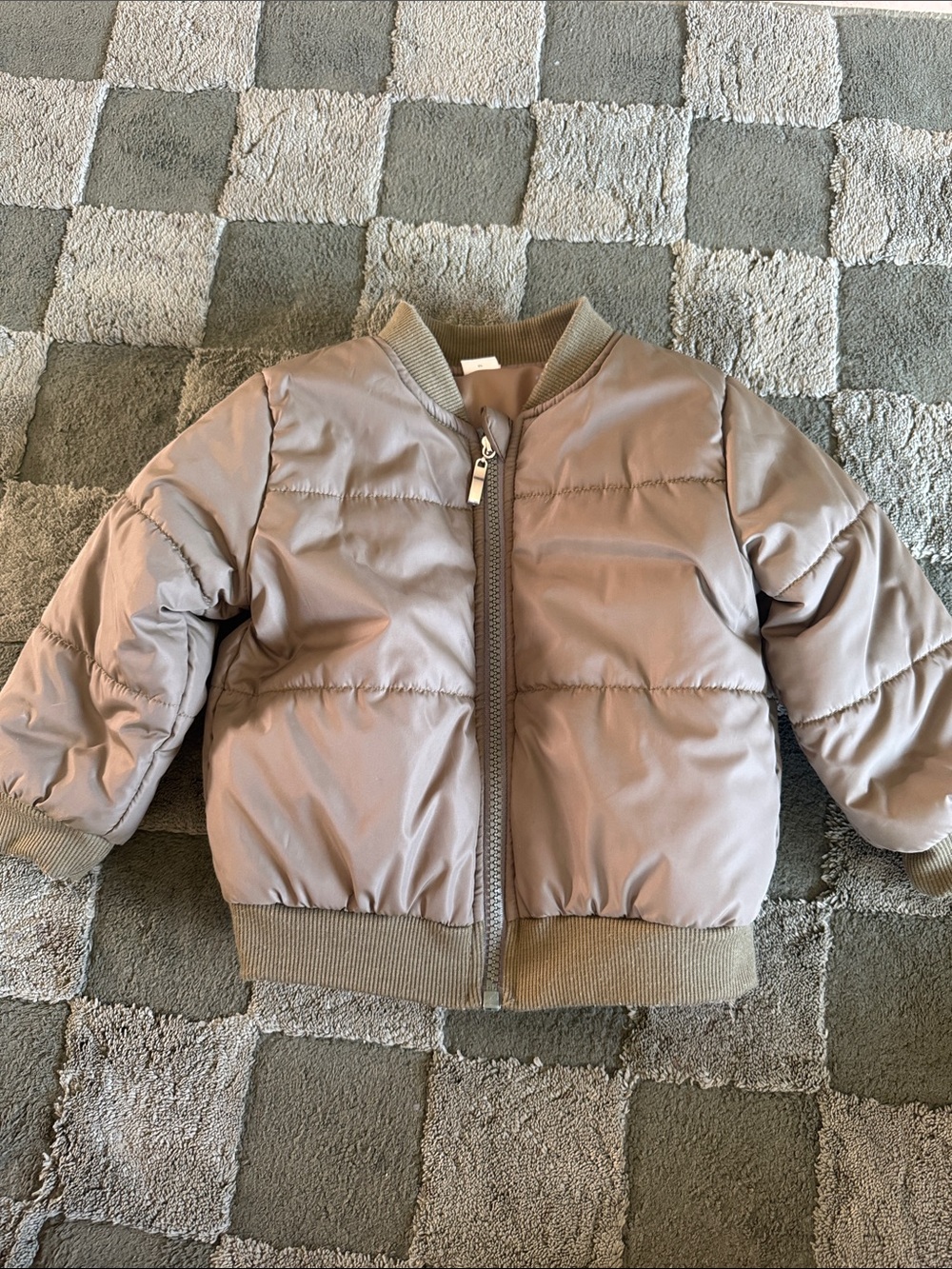 SHEIN Kids Taupe Puffer Jacket